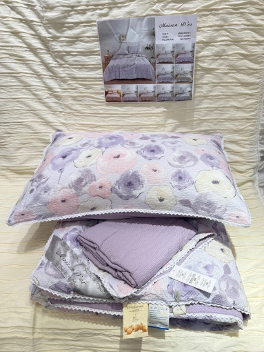 Комплект постельного белья с готовым одеялом из жатой ткани САДОВОД официальный интернет-каталог