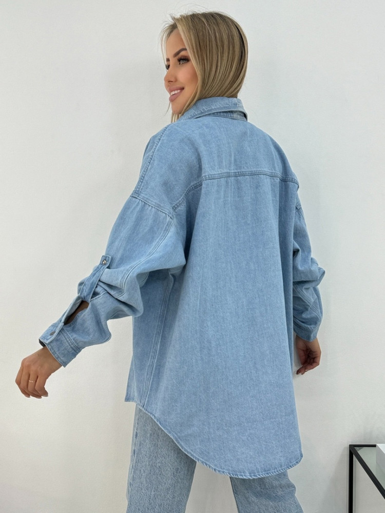 Женская рубашка синяя купить в Интернет-магазине Садовод База - цена 1800 руб Садовод интернет-каталог