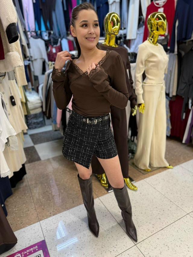 Лонгслив коричневый купить в Интернет-магазине Садовод База - цена 950 руб Садовод интернет-каталог