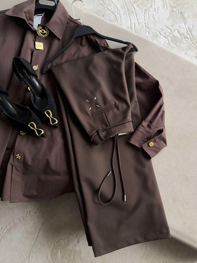 Женские брюки коричневые купить в Интернет-магазине Садовод База - цена 3800 руб Садовод интернет-каталог