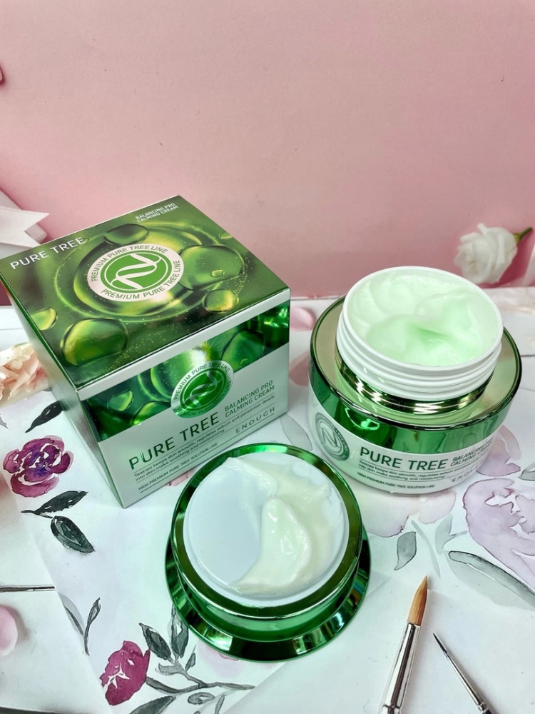 Успокаивающий крем для лица с чайным деревом (50 мл), Enough Pure Tree Balancing Pro Calming Cream купить в Интернет-магазине Садовод База - цена 150 руб Садовод интернет-каталог