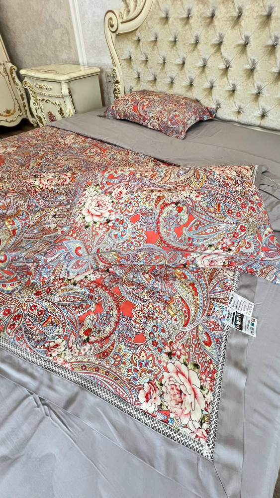 Комплект постельного белья тенсель с мережко с  готовым одеялом купить в Интернет-магазине Садовод База - цена 5000 руб Садовод интернет-каталог