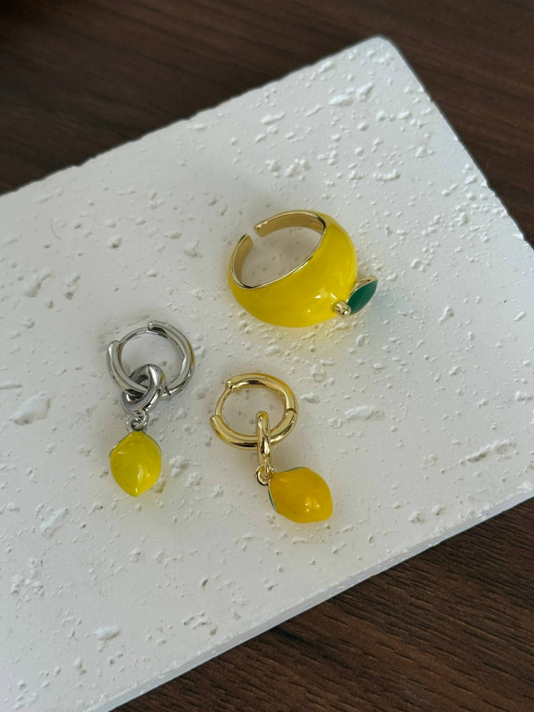 🍋Кольцо «Лимон» купить в Интернет-магазине Садовод База - цена 250 руб Садовод интернет-каталог