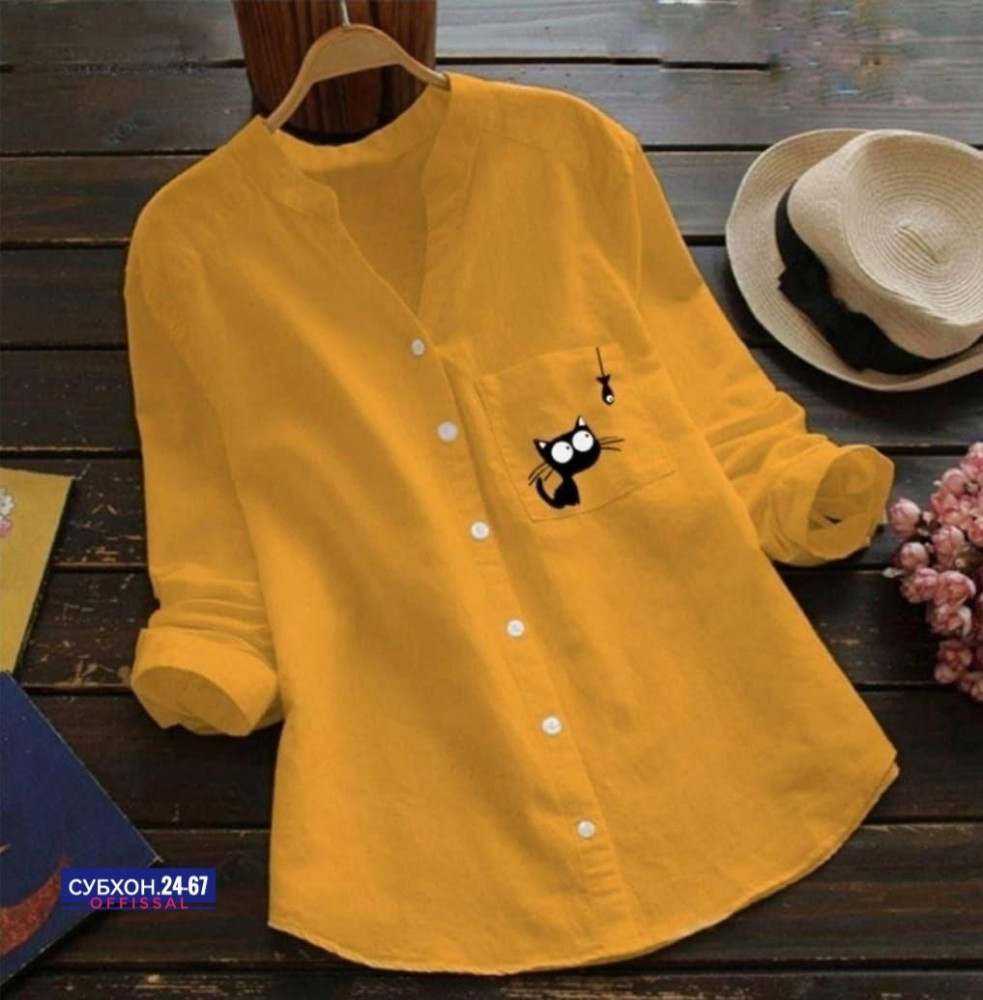 Женская рубашка желтая купить в Интернет-магазине Садовод База - цена 500 руб Садовод интернет-каталог