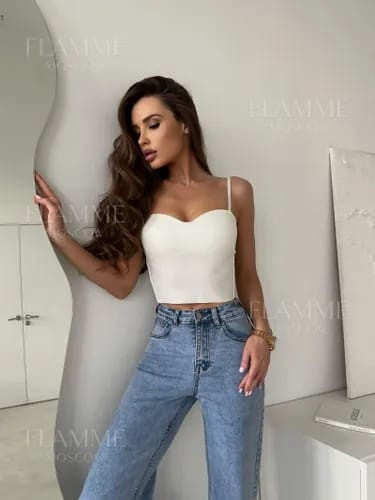 Топ Zara с корректирующими чашками ( push up) на тонких бретельках купить в Интернет-магазине Садовод База - цена 200 руб Садовод интернет-каталог