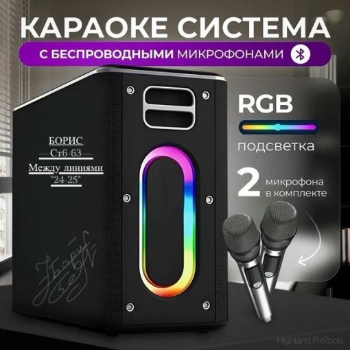 Караоке система с двумя микрофонами / Караоке колонка с микрофоном 100 ВТ🔹 САДОВОД официальный интернет-каталог