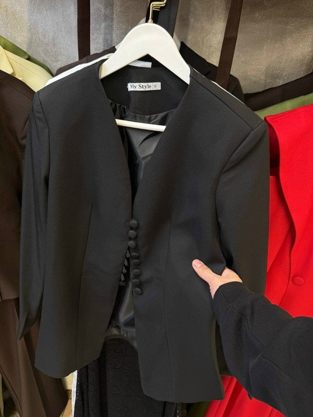 Женский пиджак черный купить в Интернет-магазине Садовод База - цена 2500 руб Садовод интернет-каталог