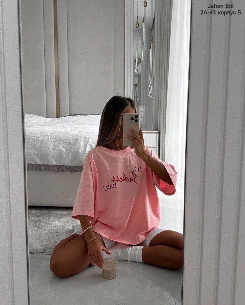 Женская футболка розовая купить в Интернет-магазине Садовод База - цена 400 руб Садовод интернет-каталог