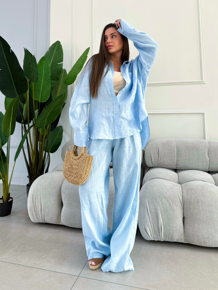 Женский костюм голубой купить в Интернет-магазине Садовод База - цена 7500 руб Садовод интернет-каталог