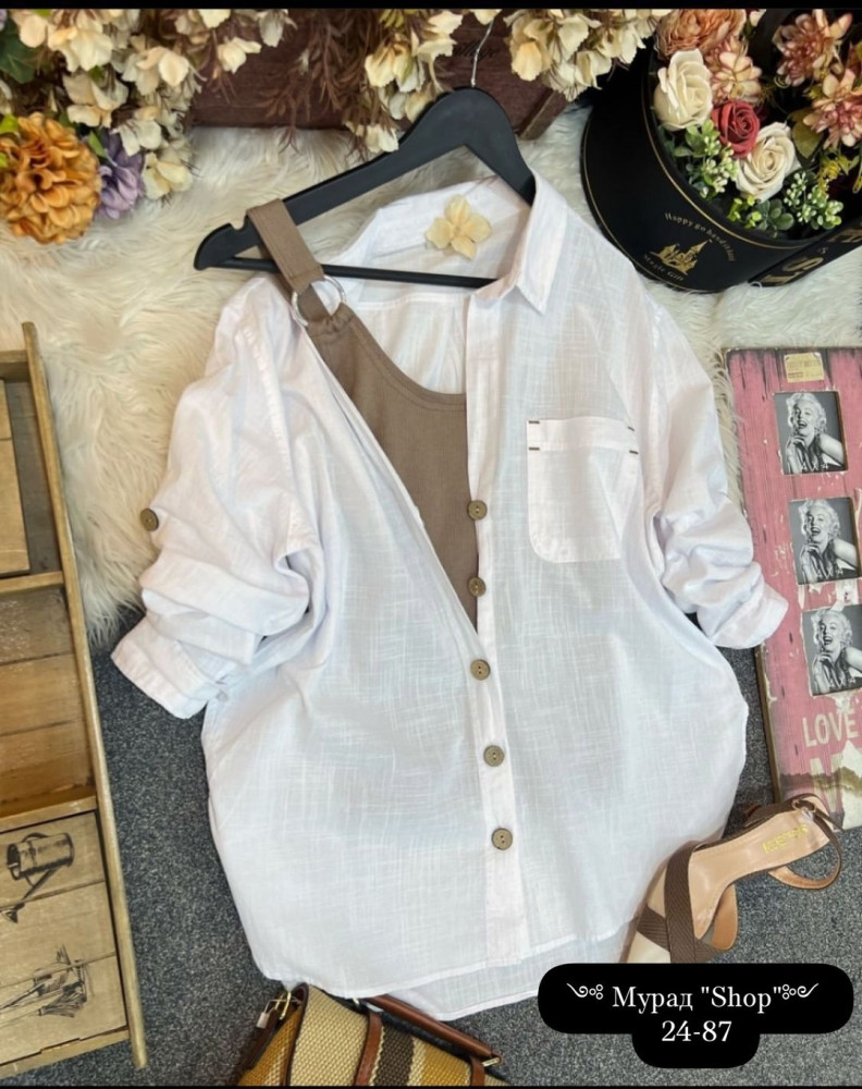 Женская рубашка белая купить в Интернет-магазине Садовод База - цена 650 руб Садовод интернет-каталог