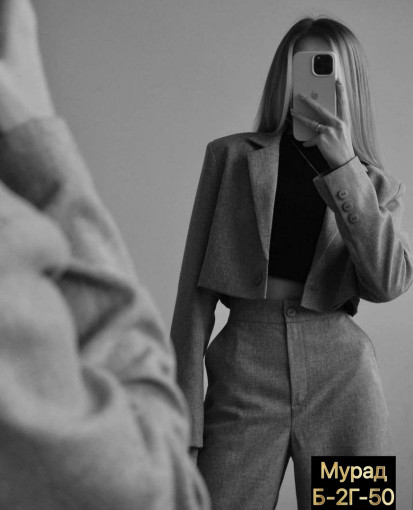 классический костюм двойка комплект состоит из укороченного пиджака и брюк палаццо которые создают одновременно строгий и стильный САДОВОД официальный интернет-каталог