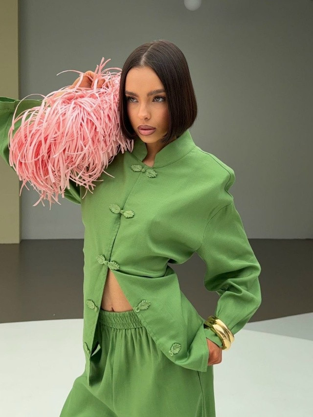 Женский костюм зеленый купить в Интернет-магазине Садовод База - цена 4800 руб Садовод интернет-каталог