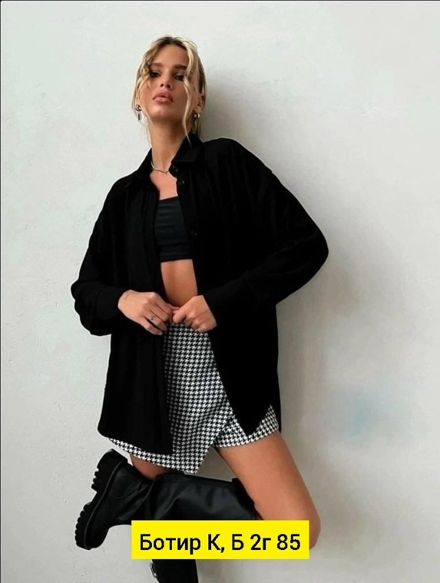 Женская рубашка черная