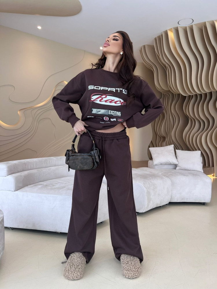 Женский костюм коричневый купить в Интернет-магазине Садовод База - цена 1500 руб Садовод интернет-каталог