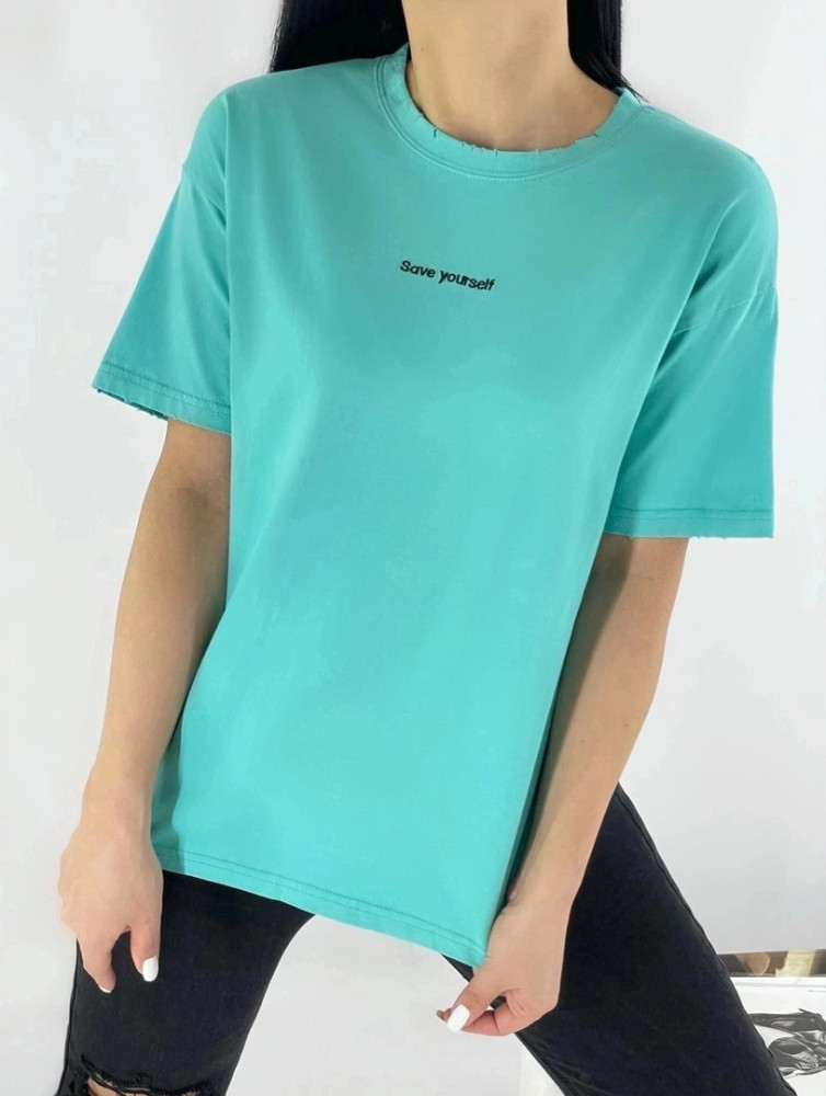 Женская футболка зеленая купить в Интернет-магазине Садовод База - цена 500 руб Садовод интернет-каталог