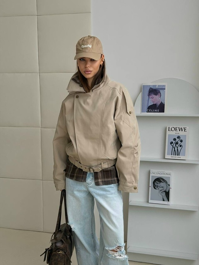 Куртка женская бежевая купить в Интернет-магазине Садовод База - цена 2900 руб Садовод интернет-каталог