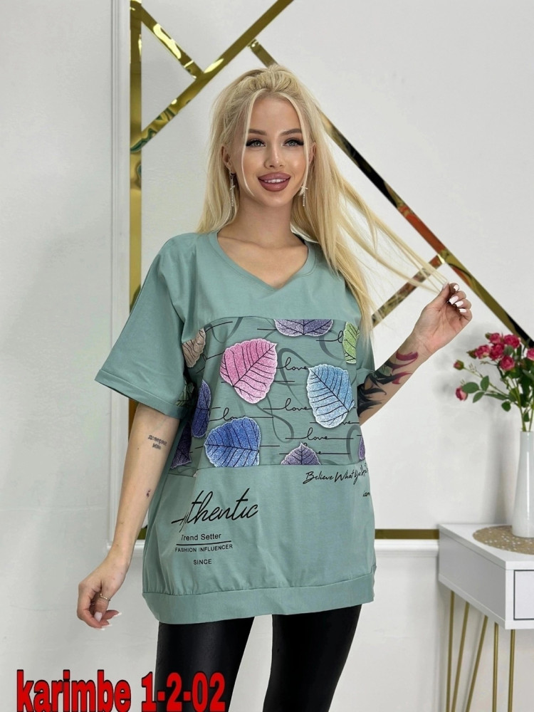 Женская футболка зеленая купить в Интернет-магазине Садовод База - цена 299 руб Садовод интернет-каталог
