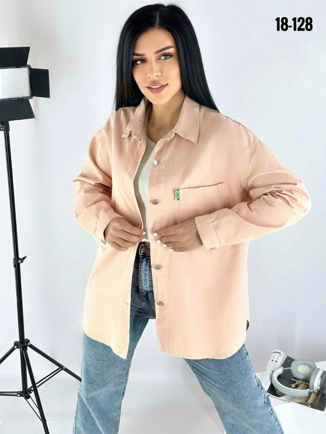 Женская рубашка розовая