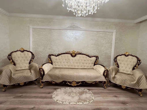 Комплект покрывал на сидячую часть дивана и кресел на прорезиненной основе САДОВОД официальный интернет-каталог