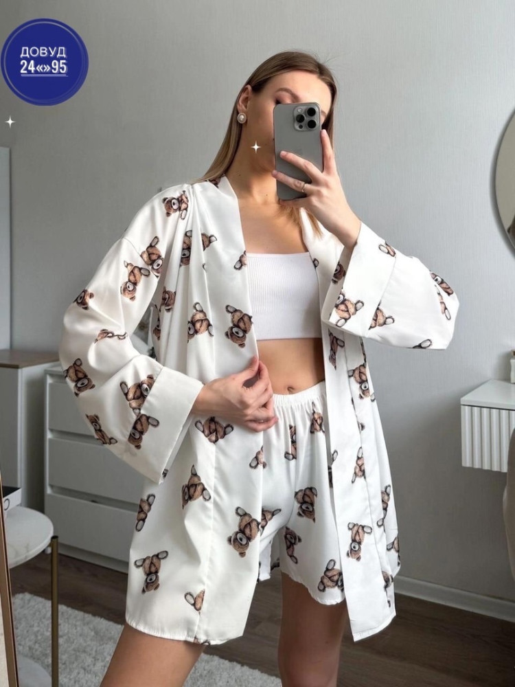 Пижама с халатом купить в Интернет-магазине Садовод База - цена 700 руб Садовод интернет-каталог