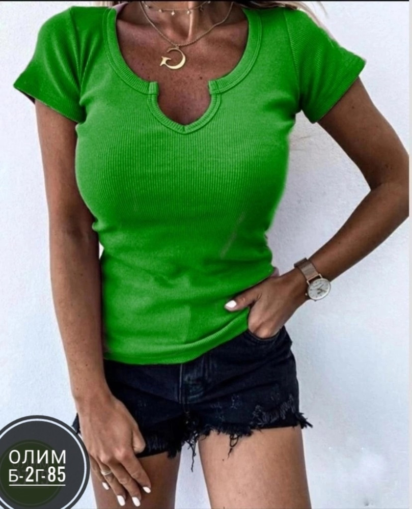 Женская футболка зеленая купить в Интернет-магазине Садовод База - цена 400 руб Садовод интернет-каталог