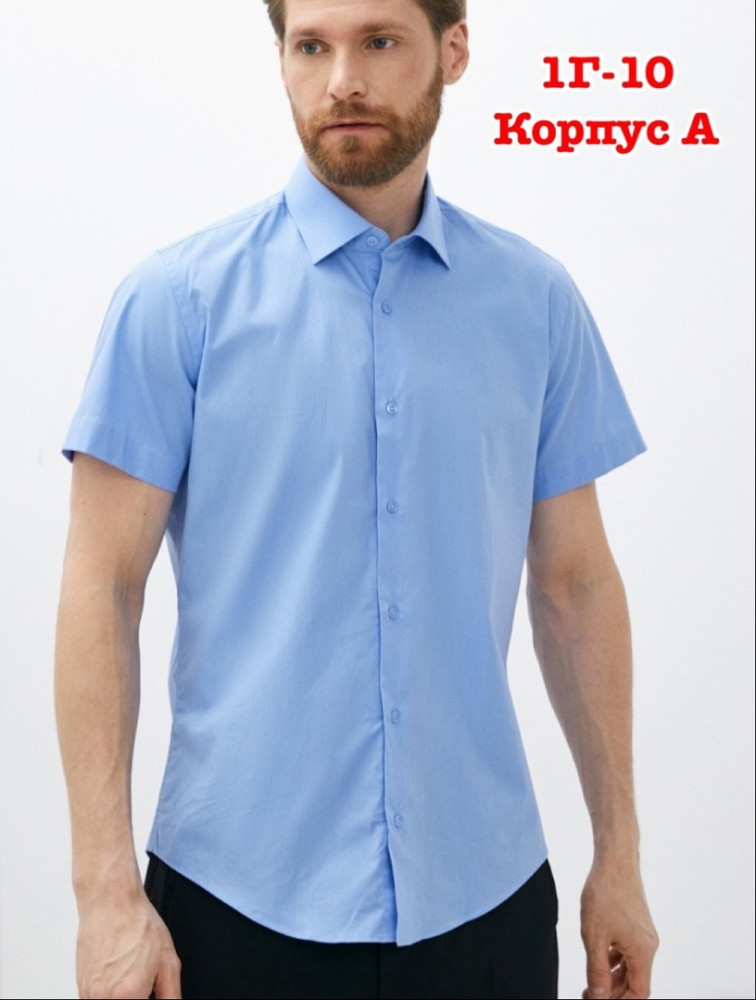 Мужская рубашка синяя купить в Интернет-магазине Садовод База - цена 550 руб Садовод интернет-каталог