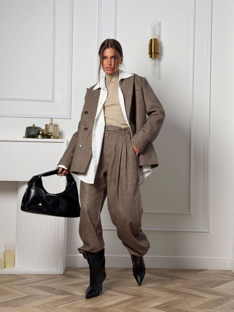 Женские брюки коричневые купить в Интернет-магазине Садовод База - цена 4300 руб Садовод интернет-каталог