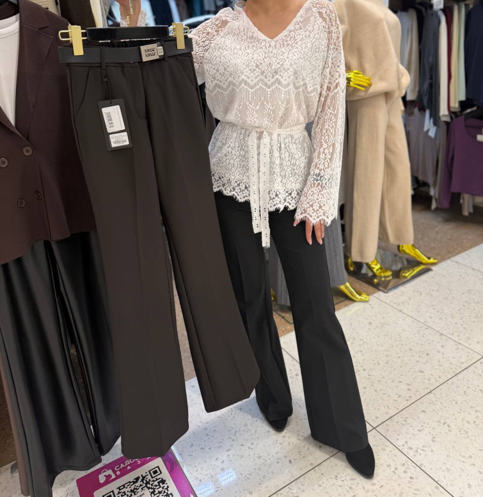 Женские брюки коричневые купить в Интернет-магазине Садовод База - цена 1400 руб Садовод интернет-каталог