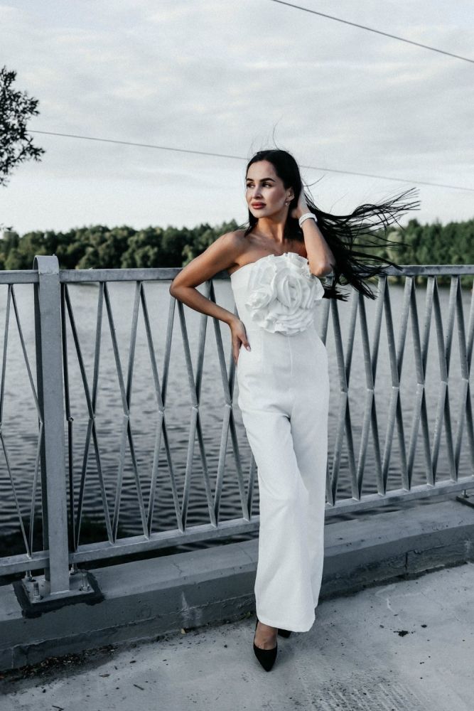 Женский комбинезон белый купить в Интернет-магазине Садовод База - цена 500 руб Садовод интернет-каталог