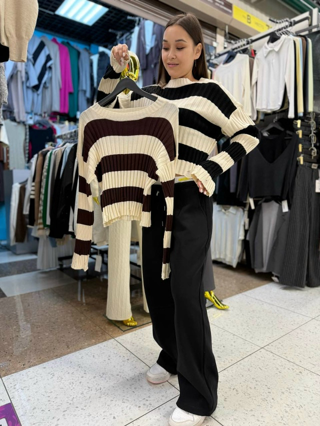 Свитер женский коричневый купить в Интернет-магазине Садовод База - цена 900 руб Садовод интернет-каталог