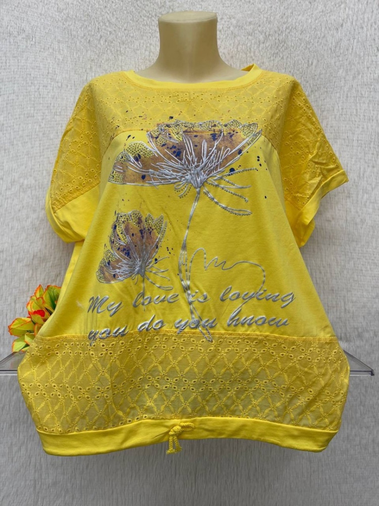 Женская футболка желтая купить в Интернет-магазине Садовод База - цена 700 руб Садовод интернет-каталог