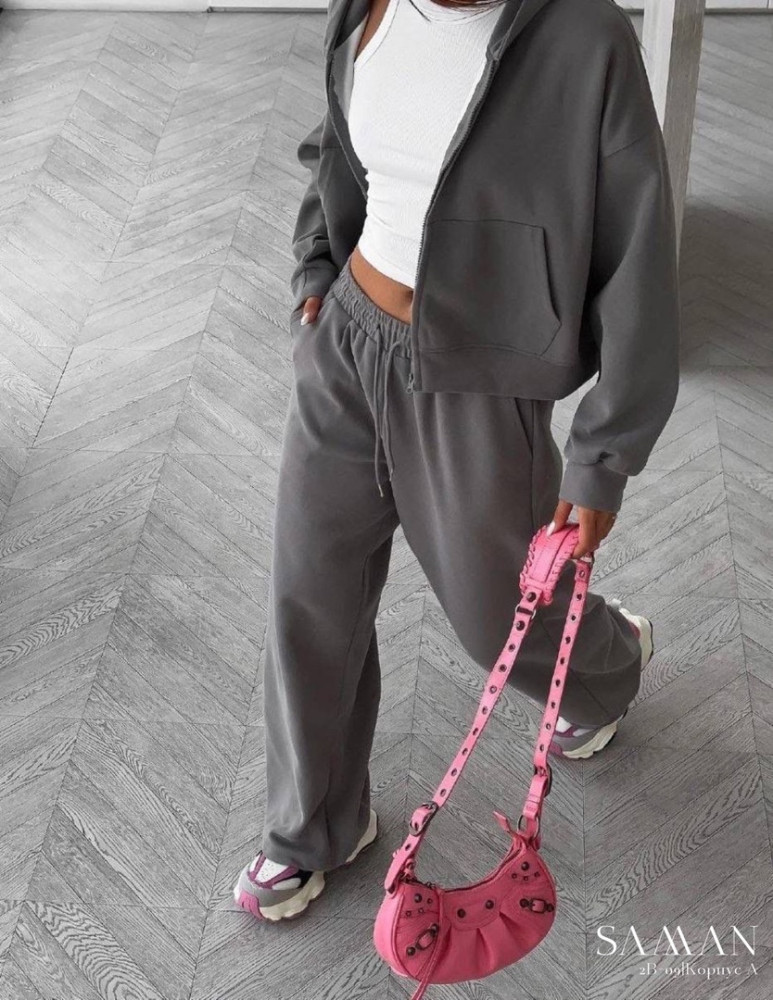 Спортивный женский костюм серый купить в Интернет-магазине Садовод База - цена 1300 руб Садовод интернет-каталог