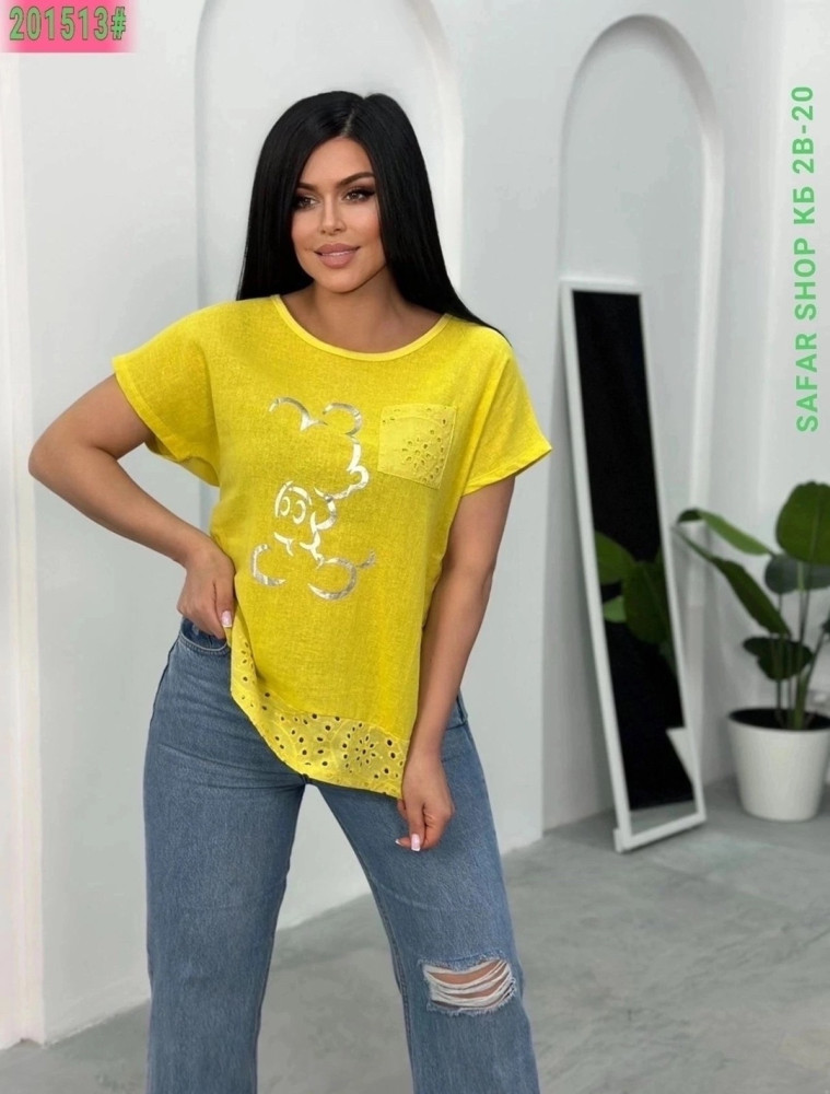Женская футболка желтая купить в Интернет-магазине Садовод База - цена 650 руб Садовод интернет-каталог