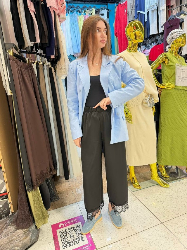 🛍Брюки кюлоты шелк🛍 купить в Интернет-магазине Садовод База - цена 1100 руб Садовод интернет-каталог