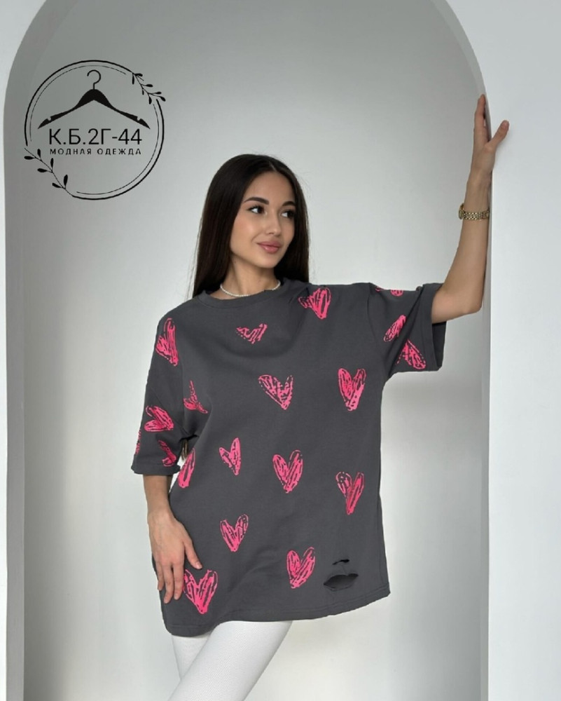 Женская футболка темно-серая купить в Интернет-магазине Садовод База - цена 450 руб Садовод интернет-каталог