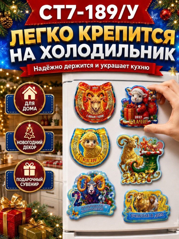 Новогодний магнит на холодильник купить в Интернет-магазине Садовод База - цена 40 руб Садовод интернет-каталог