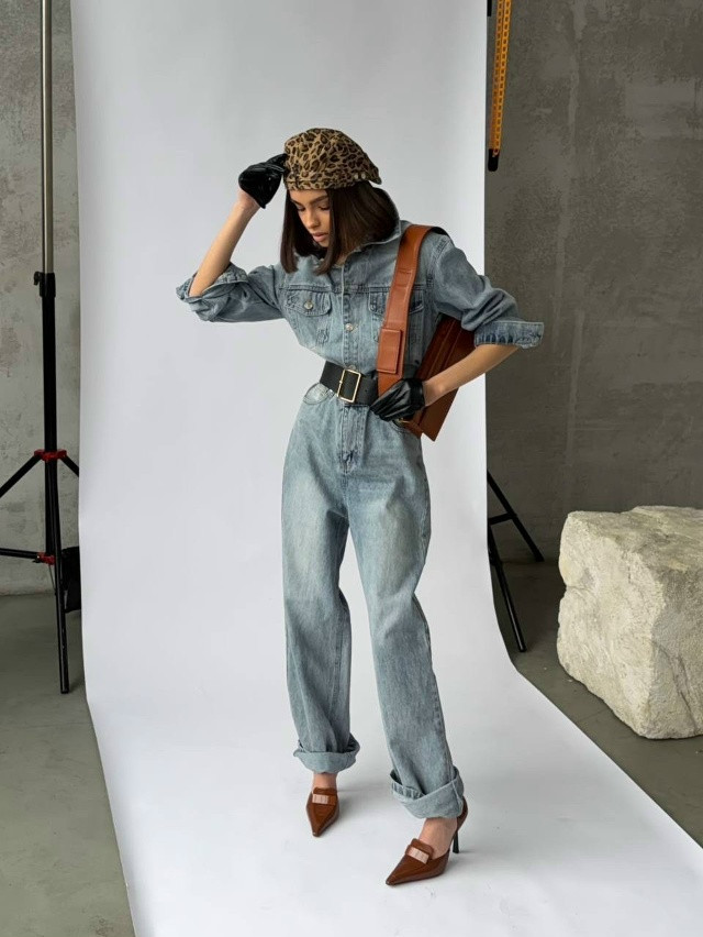 Женский комбинезон синий купить в Интернет-магазине Садовод База - цена 5000 руб Садовод интернет-каталог