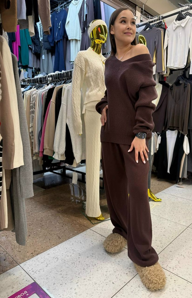 Женский костюм коричневый купить в Интернет-магазине Садовод База - цена 2400 руб Садовод интернет-каталог