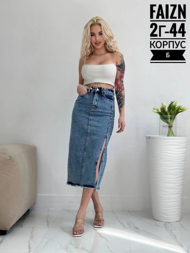 джинсовые юбки в едином цвете САДОВОД официальный интернет-каталог