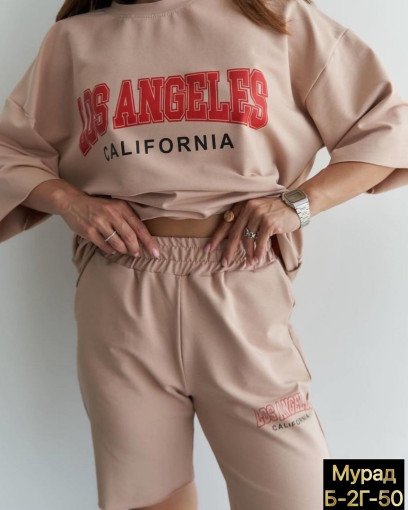 костюм оверсайз с принтом «LOSANGELES  CALIFORNIA» САДОВОД официальный интернет-каталог