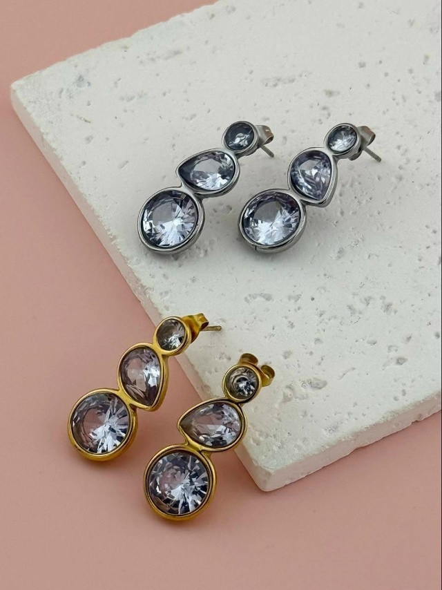 ✨Серьги с фианитами купить в Интернет-магазине Садовод База - цена 300 руб Садовод интернет-каталог