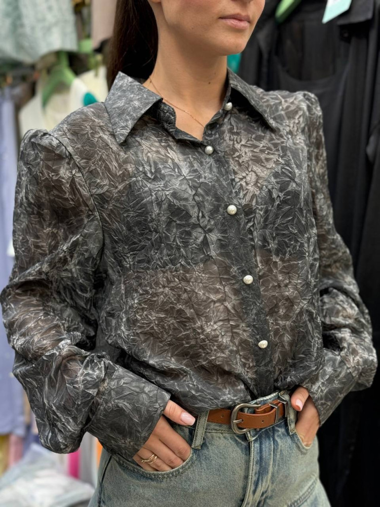 Женская рубашка темно-серая купить в Интернет-магазине Садовод База - цена 1350 руб Садовод интернет-каталог