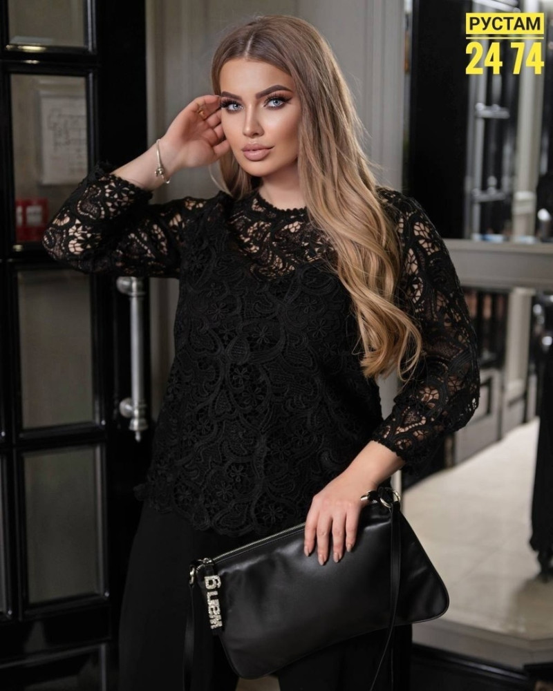 Блузка черная купить в Интернет-магазине Садовод База - цена 650 руб Садовод интернет-каталог
