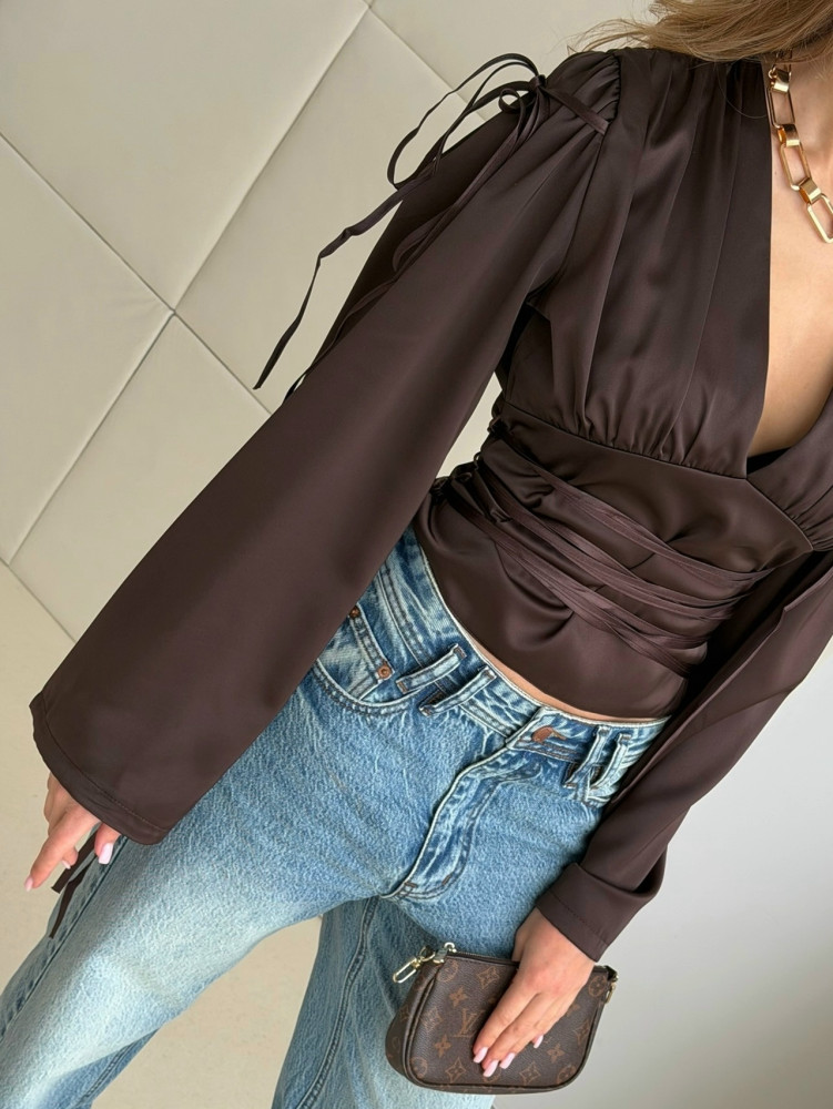 Блузка коричневая купить в Интернет-магазине Садовод База - цена 1500 руб Садовод интернет-каталог