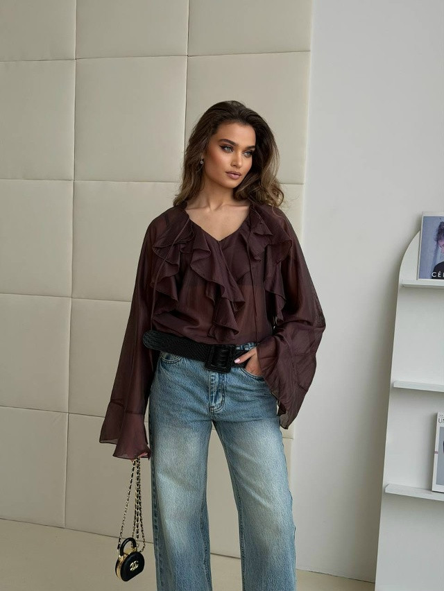 Блузка коричневая купить в Интернет-магазине Садовод База - цена 1500 руб Садовод интернет-каталог