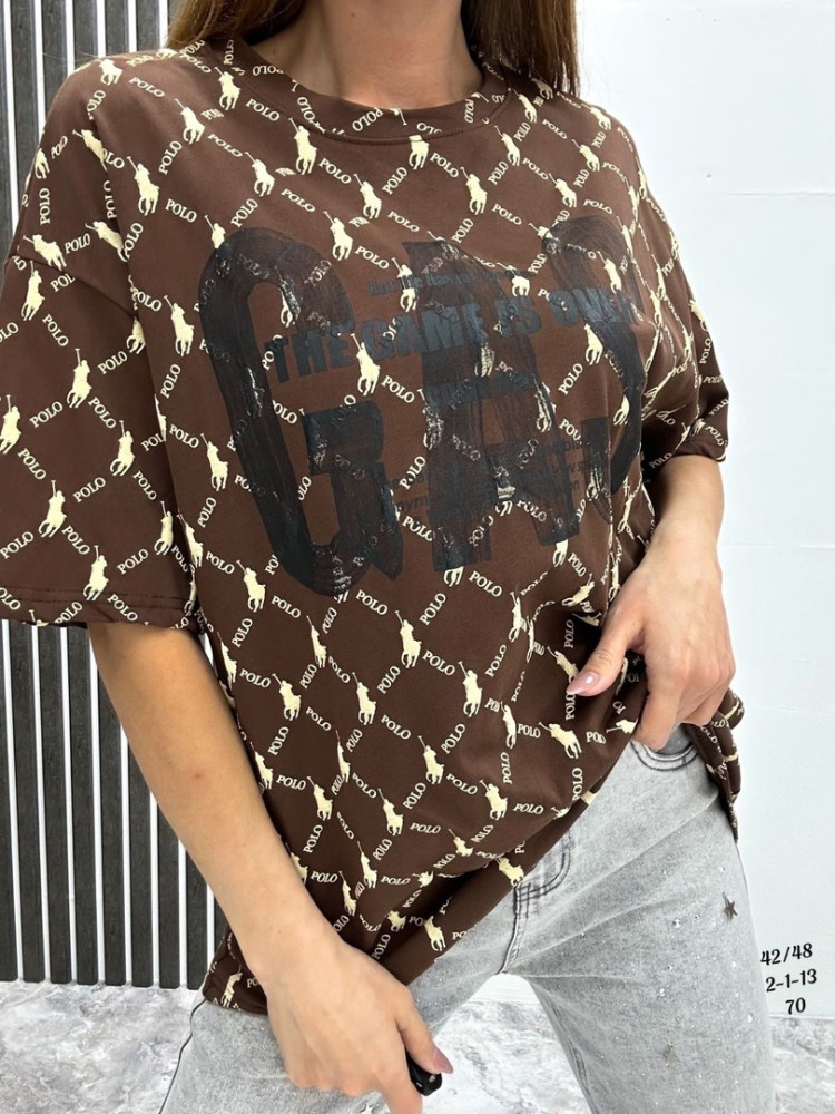 Женская футболка коричневая купить в Интернет-магазине Садовод База - цена 700 руб Садовод интернет-каталог