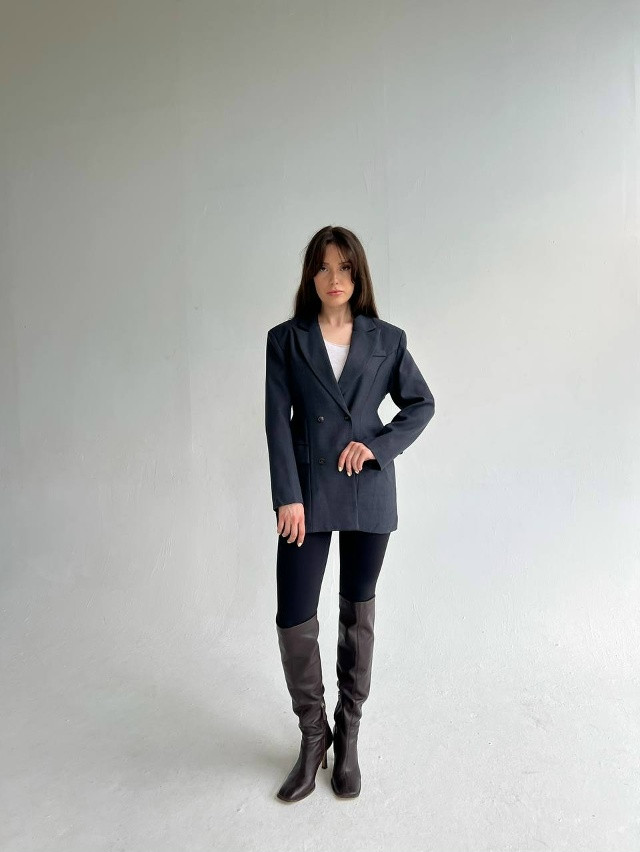 Женский пиджак темно-серый купить в Интернет-магазине Садовод База - цена 2900 руб Садовод интернет-каталог