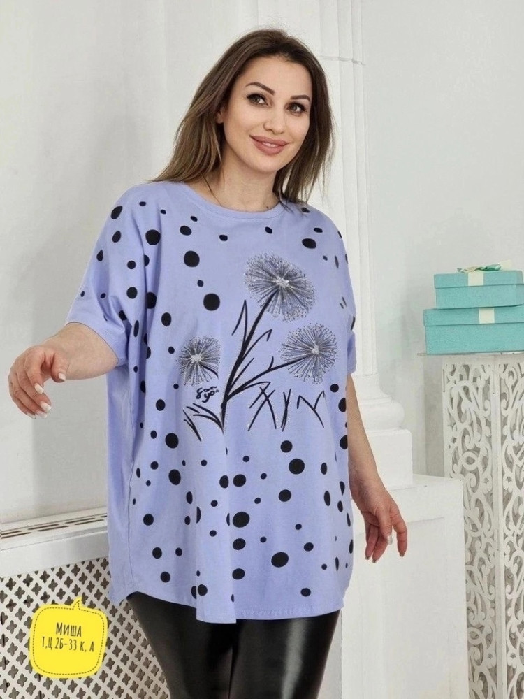 Женская футболка фиолетовая купить в Интернет-магазине Садовод База - цена 450 руб Садовод интернет-каталог