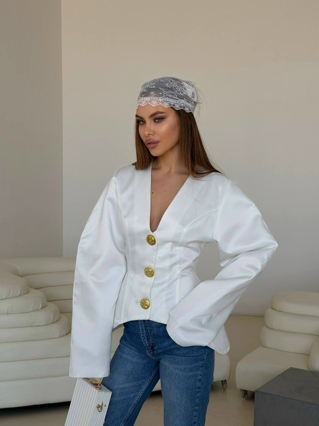 Женский пиджак белый купить в Интернет-магазине Садовод База - цена 2100 руб Садовод интернет-каталог