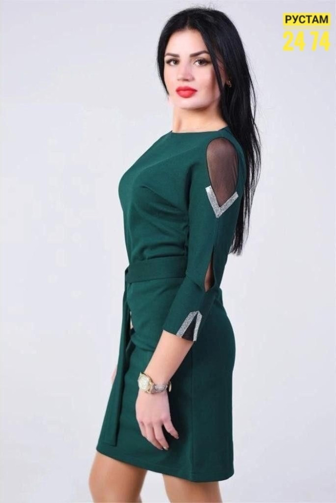 Платье зеленое купить в Интернет-магазине Садовод База - цена 650 руб Садовод интернет-каталог